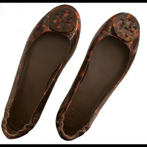 Tory Burch Tortoise Minnie Travel Ballet flats